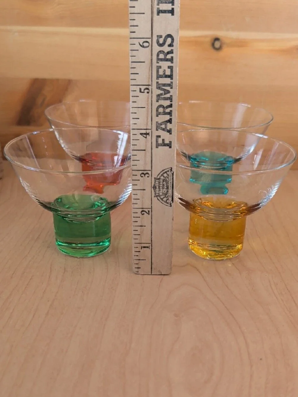 4 Sagaform Club Martini Colorful Glasses.